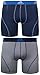 adidas Men's Sport Performance Climalite Boxer Brief Underwear (2 Pack), Night Indigo/Light Onyx, Small/Waist Size 28-30