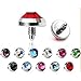 316L Internally Threaded Surgical Steel Gem Set Flat Bottom Dome for Internally Threaded Dermal Anchors 14g 4mm Dermal top Body