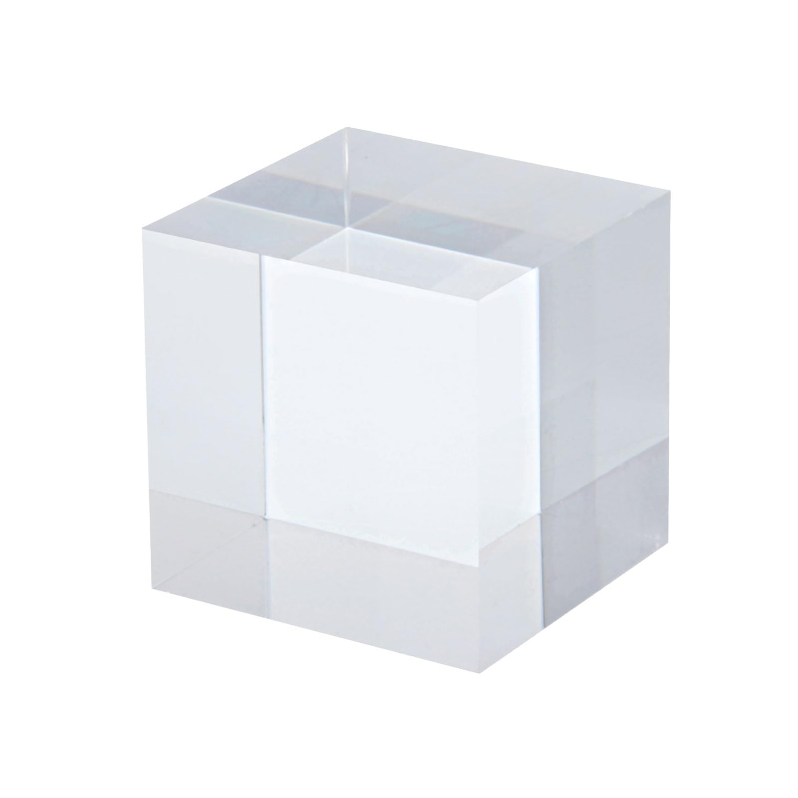 PATIKIL 2"x2"x2" Jewelry Display Riser, Polished Acrylic Cube Display Stand Block Collection Showcase Ring Holder Square, Clear