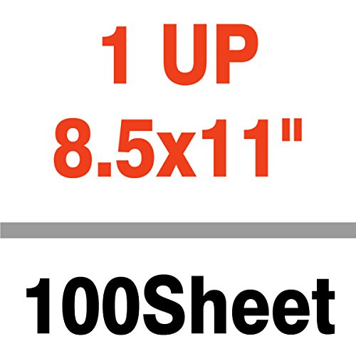 Full Sheet Labels for Laser and Inkjet Printer 8.5x11" Labels Full Sheet Label Paper Amazon Postage Address Shipping 1 up Labels [100 Sheets 100 Labels] LABEL&MORE