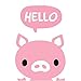 Mallom(TM) Cute Room Window Wall Decorating Switch Vinyl Decal Sticker Decor Cartoon (Pink Pig)