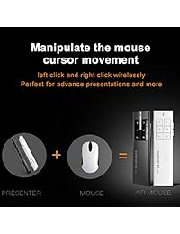 Knorvay Air Mouse   Puntero láser inalámbrico, batería de litio recargable de 360 mAh, puntero de presentación con mando a distancia, soporte Prezi Keynote PowerPoint