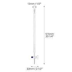 QWORK 25mL Class A Borosilicate Burette with Glass
