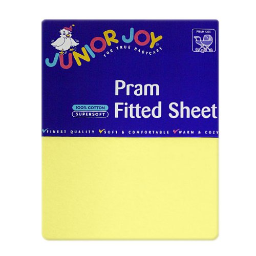 Junior Joy Pram Fitted Sheets (Lemon)