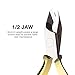FANTCEN Cuticle Nipper 1/2 Jaw Cuticle Clippers Professional Golden Cuticle Remover Trimmer Cutter Scissor Double Spring Stainless Steel for Manicure DIY