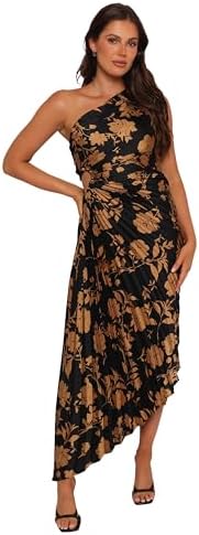 kleo one shoulder pleated maxi dress Petal and Pup Women's Kleo One Shoulder Maxi Dress