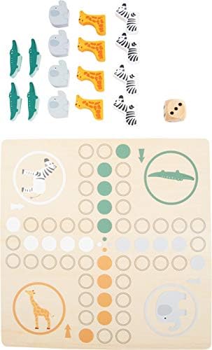 Small Foot 11697 Ludo Safari, made of FSC 100%-certified wood, parlour game for the whole family for ages 4+ years multi-coloured - Image 4