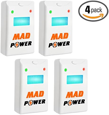 [Upgraded 2017] Pest Repeller - BEST Control 4-Pack with TRIPLE Power [Ultrasonic + Electromagnetic + Nightlight] - Plug-In Electronic Home Repellent Anti Mice, Ant, Roach, Mosquito, Outdoor/Indoor