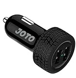 [ USB Car Charger ] JOTO Dual Ports USB Car Charger 4.8A/24W with Smart IC Intelligent High Speed Charging [Wheel Series] - Portable Quick Car Charger compatible with Apple and Android devices (iPhone, iPad, Apple Watch, Samsung Galaxy, Galaxy S6, HTC M9, Nexus, Motorola, Nokia, Sony, MP3, GPS, Bluetooth Speaker and More) Mobile Smartphones and Tablets UNIVERSAL Portable Rapid Travel Charger, 2 Ports Quick USB Car Charger Adapter [Black / Black]