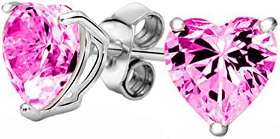 Swarovski Elements Crystals Rose Color Designer Stud Earrings for Women and Girls by Glimmering