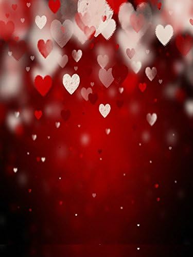 Bokeh Heart Backdrops for Valentine's Day Digital Photographic Background for Wedding Shoot Seamless
