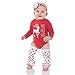 juDanzy Christmas and Halloween baby and toddler Leg Warmers for Girls and Boys (Newborn, White With Red Dots)