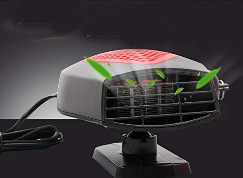 Ferryone Portable Car Heater,Auto Heater Fan,Car Defogger, Fast Heating Quickly Defrosts Defogger 12V 150W Auto Ceramic Heater Fan 3-Outlet Plug in Cig Lighter (Red)