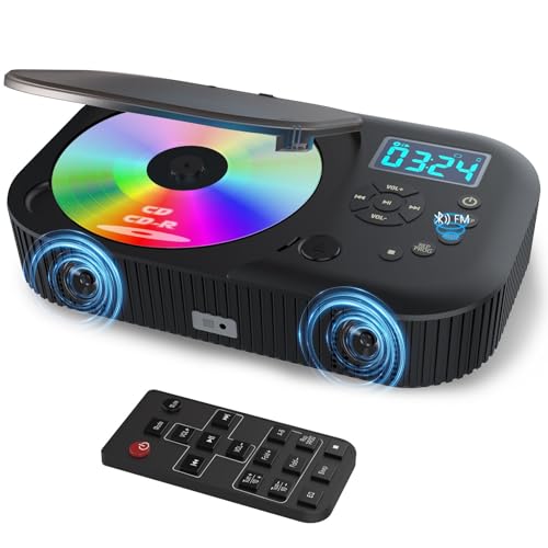 MONODEAL CD Player Tragbar mit Zwei Stereo Lautsprechern Bluetooth Radio