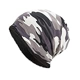 Yezijin Women Men Warm Baggy Camouflage Crochet