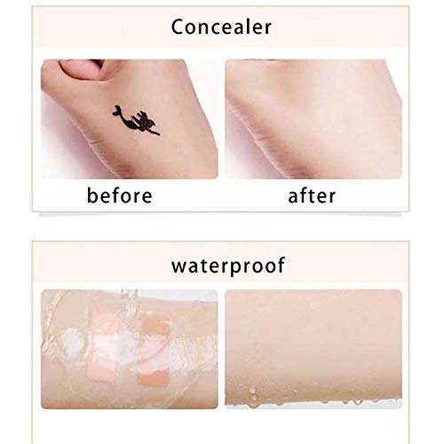Little Gold Tube Foundation Concealer, Perfect Coverage Concealer, Waterproof Hypoallergenic Foundation, Acne Foundation Beauty, Skin Face Cover of Blemish Problem, Whelk, Spots, Tattoos(2PCS)