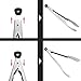 12 Inch BBQ Tongs 2pcs Stainless Steel Barbecue Grilling Tongs for Cooking, Barbecue, Baking, Toast.