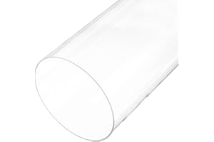 Rebower 14" Clear Plastic Rigid Pipe 175mm ID x 180mm OD (7" ID x 7 1/16" OD) Acrylic Round Polycarbonate Tubing, [for Plumbing, Hydraulics, Aquarium]