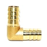 Joyway 5/8" 16mm Hose ID/Hose Barb 90 Degree L Right Angle Elbow Union Fitting Intersection/Split Brass Water/Fuel/Air