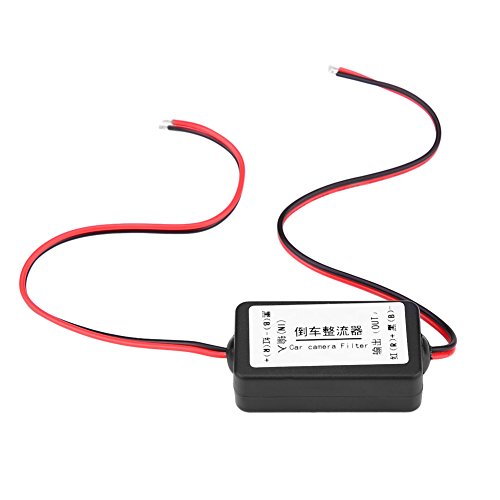 Car Rear View Rectifier, Keenso 12V DC Power Relay Capacitor Filter Connector for Backup Camera Rectifier Auto Car Camera Filter