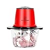 MisterChef-Red-Mini-Chopper-Mini-Food-Processor-3-bi-Level-Blades-Energy-Saver-200W-with-Turbo-15L-Food-Capacity-Glass-Bowl-2-Year-Warranty-Metallic-Red MisterChef® Red Mini Chopper Mini Food Processor 3 bi-Level Blades - Energy Saver 200W with Turbo - 1.5L Food Capacity…