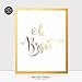 Be Brave Gold Foil Art Print Inspirational Modern Wall Art Poster Decor 5 inches x 7 inches