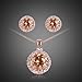 Fashion Plaza Christmas Gift Women`s Basket Set CZ Necklace and Earring Jewelry Sets S93