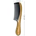 VAMIX Green Sandalwood Hair Comb - No Static Detangling Natural Aroma Handmade Wooden Fine Tooth Black Buffalo Horn Comb with Premium Gift Box