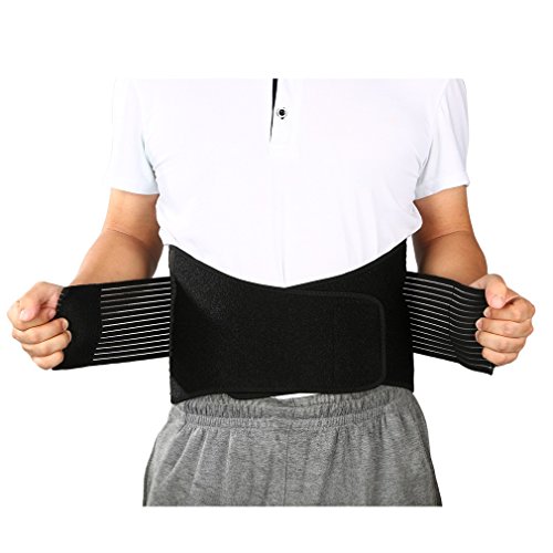 OUTAD Stabilizing Lumbar Lower Back Brace and Support Belt with Dual Adjustable Straps and Breathable Mesh Panels （35-43 inches）