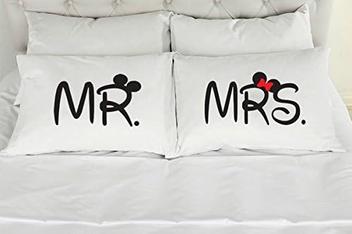 Pair of Pillow cases mr-mrs for cushions Mickey Mouse-Minnie disney-candyshop