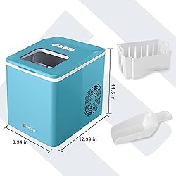 Euhomy Ice Maker Machine Countertop, 26 lbs/24H, 9