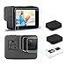 [6pcs] Deyard Upgraded Screen Protector for GoPro Hero 7(Black Only)/ Hero 5/Hero 6/2018, Ultra Clear Tempered Glass Screen Protector + Tempered Glass Lens Protector + Lens Cap Cover Accessories