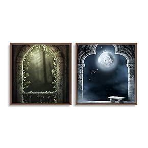Framed Dreamscape Home Artwork for Living Room Bedroom x2 Panels