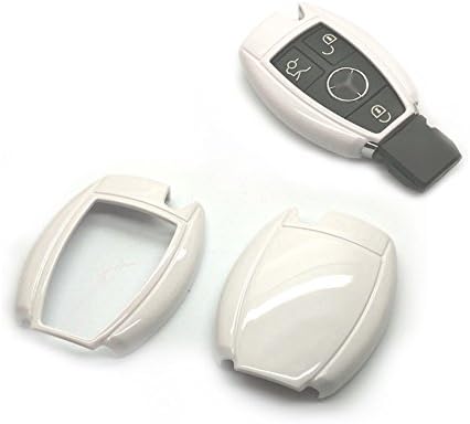 White Remote Start Keyless Cover Case Shell for Mercedes Benz C E S M CLK GLK GL GLS Class (White)