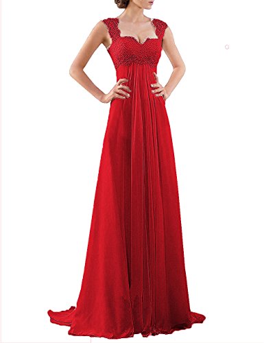 red empire waist dress