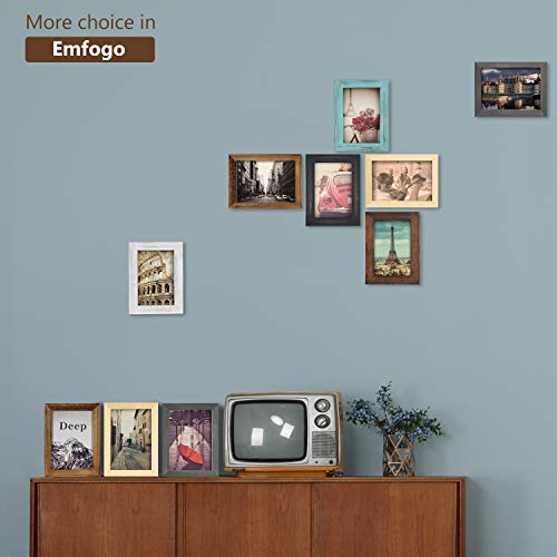 Emfogo 4x6 Picture Frame Photo Display for Tabletop Display Wall Mount Solid Wood High Definition Glass Photo Frame Pack of 2 - Thumbnail 7