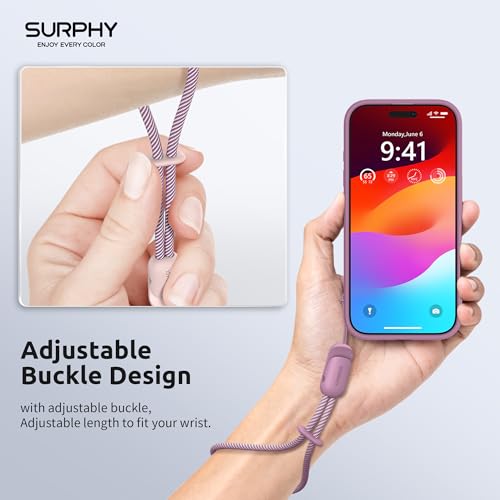 SURPHY Mobile Phone Lanyard, 3 Pack Adjustable, Compatible with Phone Case for iPhone/Samsung/Airpods and More | Set de Correas de Muñeca con Parche Resistente, Diseño Antirrobo Compatible con Móviles, Cámaras y Dispositivos USB