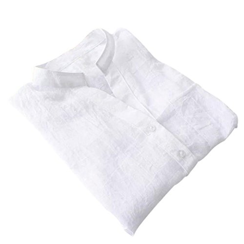 image for BeautyVan Clearance Deals ! Women Blouse, 1PC Women Cotton Solid Long 