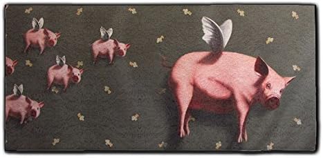 Baerg Microfiber Super Absorbent Face Towel Pig With White Wings Hair Care Towel Gym And Spa Towel