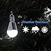 Flyhoom Portable LED Bulb Lights Indoor Rechargeable LED Bulb Lamp for Camping Tent Light Bulb, Coolwhite
