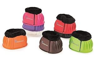 Shires Equestrian Equine Horse Arma Fleece Overreach Black Full Bell Boots