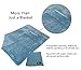 Portable Travel Blanket Airplane Office 4 in 1 Micro Mink Fleece Poncho Blanket Folable with Pocket and Built-in Bag - Great for Airplane Car Train Travel - Ultra Soft and Cozy, Steel Blue