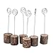 NUOLUX Wooden Memo Photo Holder Card Paper Note Clip Wedding Place Name Card Holders 6pcs