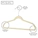 Klager's Ivory Velvet Suit Hangers (Pack of 50) - Featuring an Ultra-Thin, Non-Slip Surface - 360 Degree Swivel Hook & Space Saving Design - Premium & Durable Quality