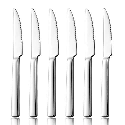 image for OMGard Premium Steak Knife Set 6 Piece Stainless Steel Extra Heavy Wei