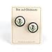 Thistle glass cabochon stud Earrings