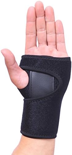 HEIRBLS Wrist Brace, Wrist Support Removable Wrist hand Splint Support Training Protector, Cushioned to Help With Carpal Tunnel (Left)