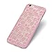 iPhone 6 Plus Case [5.5 inch], Towallmark Carved Leaves Vintage Pattern Matte Hard Case (Pink)