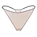 SilRiver -- Womens Silk Spandex G-String Thong Panty, Sexy T-Back Underwear with Soft Satin(Large,Moon White)