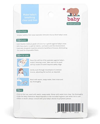 image for Baby Federation Nasal Aspirator - Compare to Frida Nasal Aspirator - B